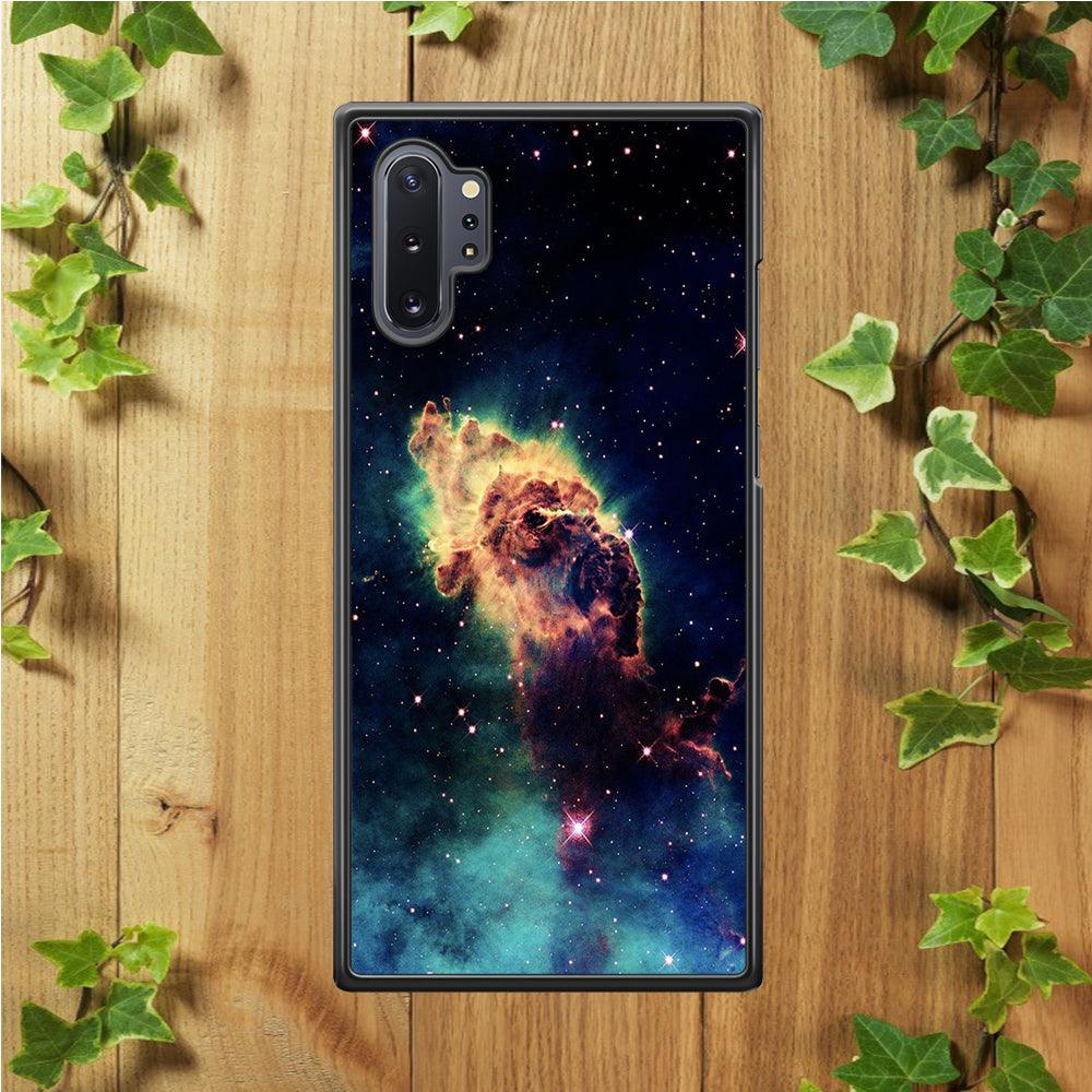 Beautiful Space Colorful 007 Samsung Galaxy Note 10 Plus Case-Rubber / White (2D Case)-Xtracase