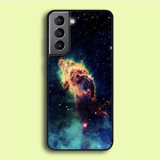Beautiful Space Colorful 007 Samsung Galaxy S21 Plus Case-Rubber / White (2D Case)-Xtracase