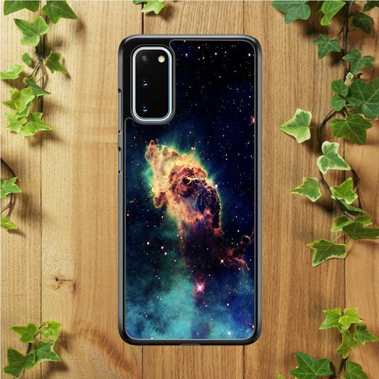 Beautiful Space Colorful 007 Samsung Galaxy S20 Case-Rubber / White (2D Case)-Xtracase