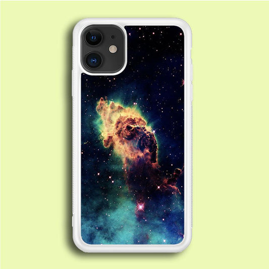 Beautiful Space Colorful 007 iPhone 12 Case-Rubber / White (2D Case)-Xtracase