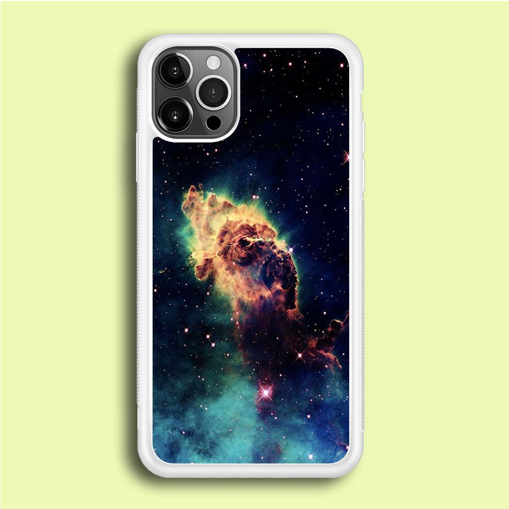 Beautiful Space Colorful 007 iPhone 12 Pro Case-Rubber / White (2D Case)-Xtracase