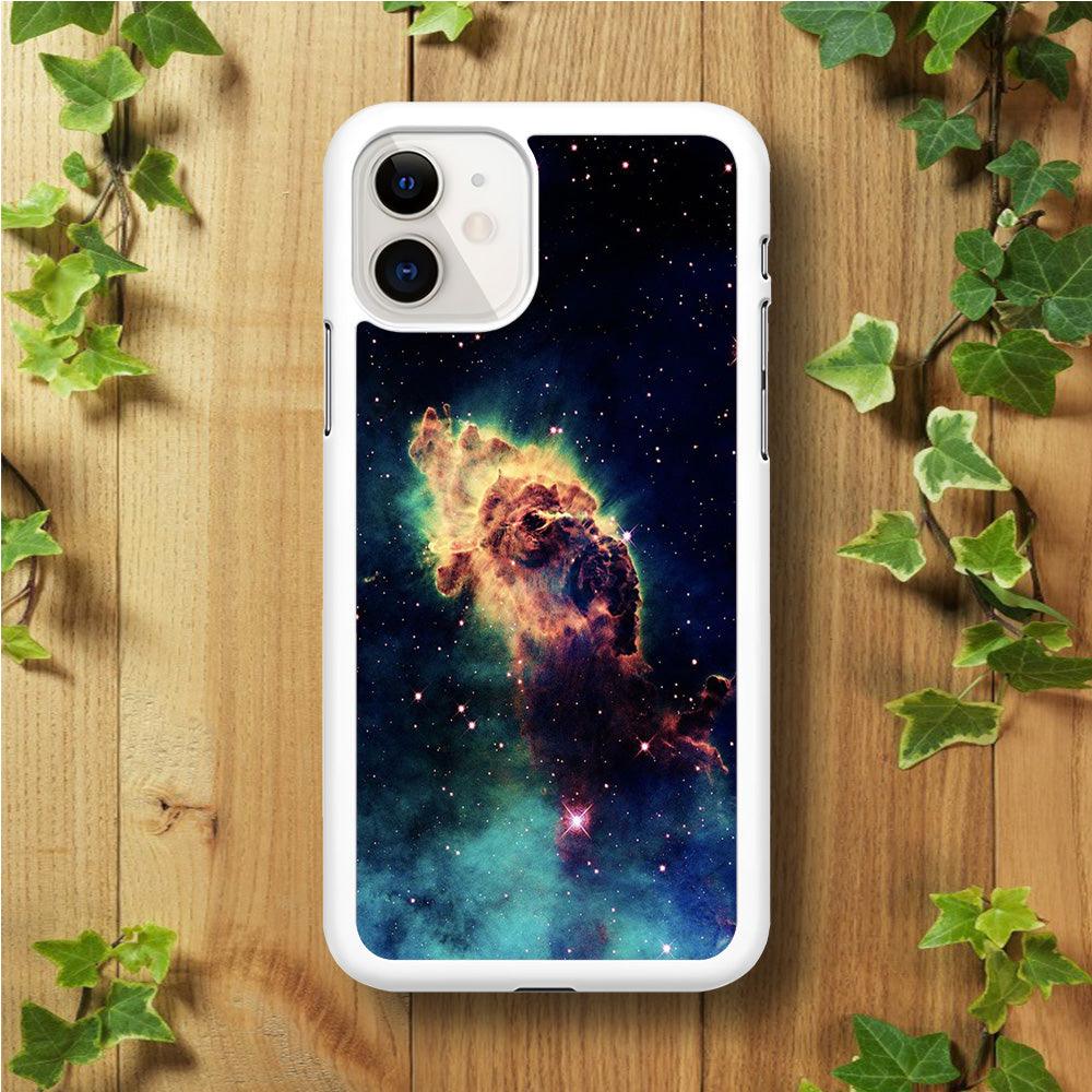 Beautiful Space Colorful 007 iPhone 11 Case-Rubber / White (2D Case)-Xtracase
