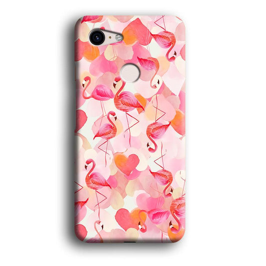 Beautiful Flamingo Art Google Pixel 3 XL 3D Case-Xtracase