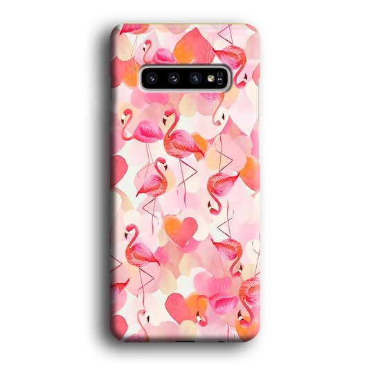 Beautiful Flamingo Art Samsung Galaxy S10 3D Case-Xtracase