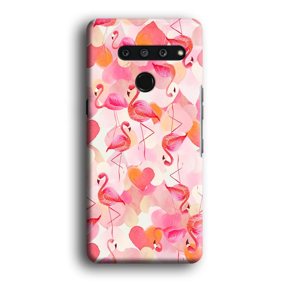 Beautiful Flamingo Art LG V50 3D Case-Xtracase