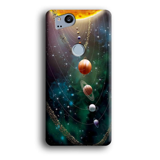 Beautiful Space Colorful 002 Google Pixel 2 3D Case-Xtracase