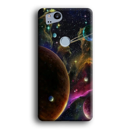 Beautiful Space Colorful 006 Google Pixel 2 3D Case-Xtracase