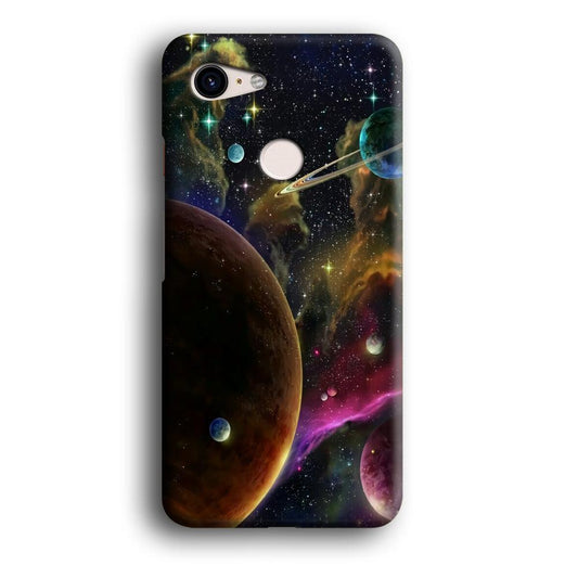 Beautiful Space Colorful 006 Google Pixel 3 3D Case-Xtracase