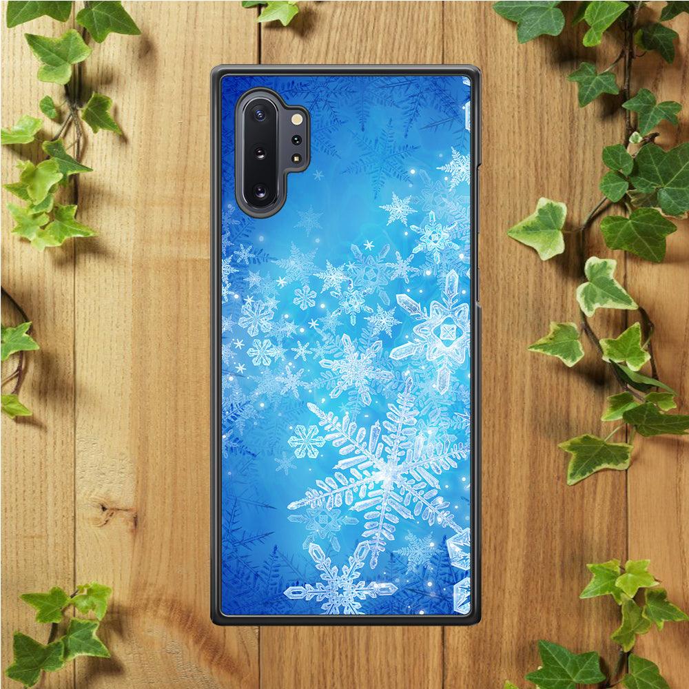Beautifull Snow Pattern Samsung Galaxy Note 10 Plus Case-Rubber / White (2D Case)-Xtracase