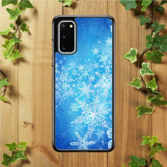 Beautifull Snow Pattern Samsung Galaxy S20 Case-Rubber / White (2D Case)-Xtracase