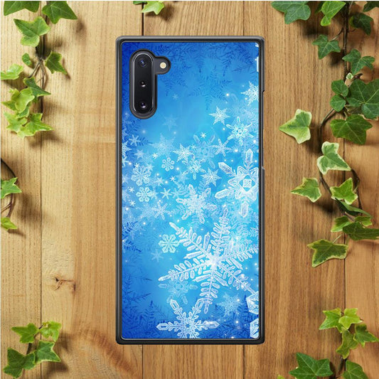 Beautifull Snow Pattern Samsung Galaxy Note 10 Case-Rubber / Black (2D Case)-Xtracase