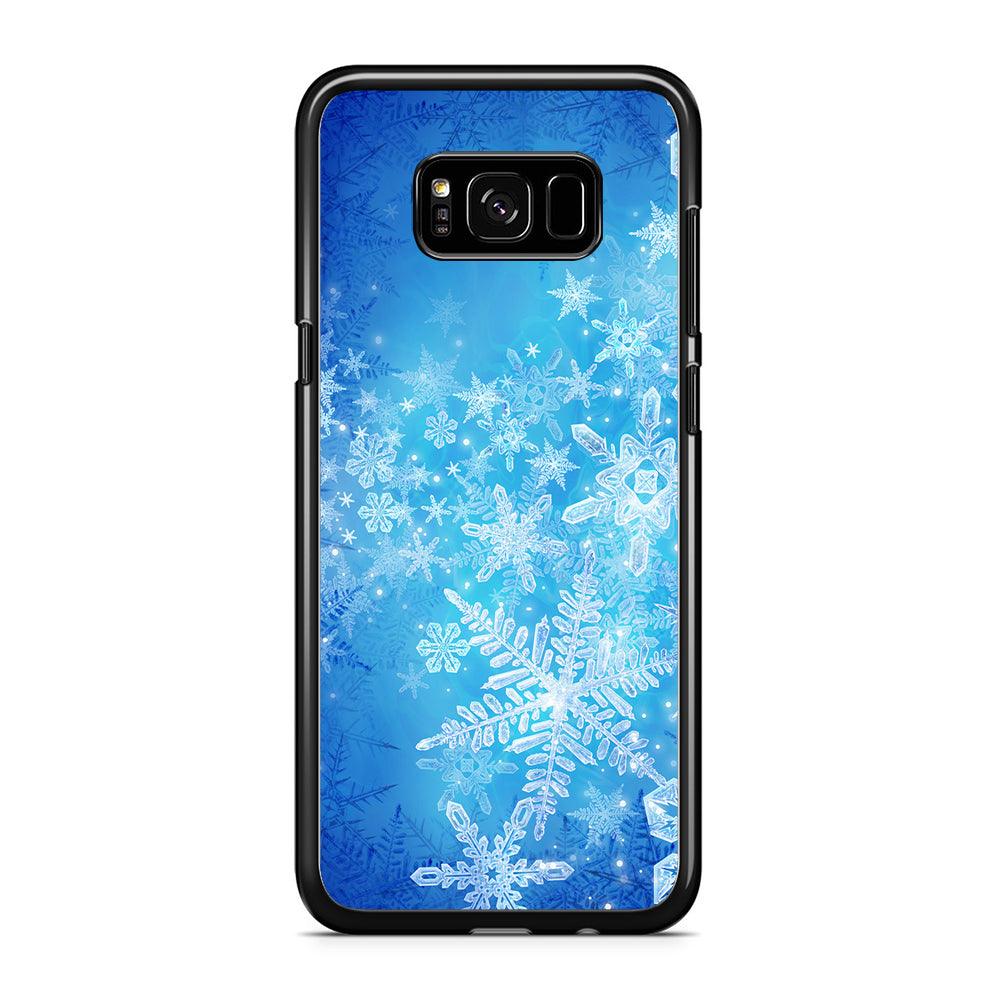 Beautifull Snow Pattern Samsung Galaxy S8 Case-Rubber / Black (2D Case)-Xtracase