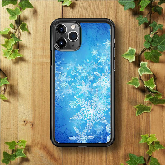 Beautifull Snow Pattern iPhone 11 Pro Max Case-Rubber / Black (2D Case)-Xtracase