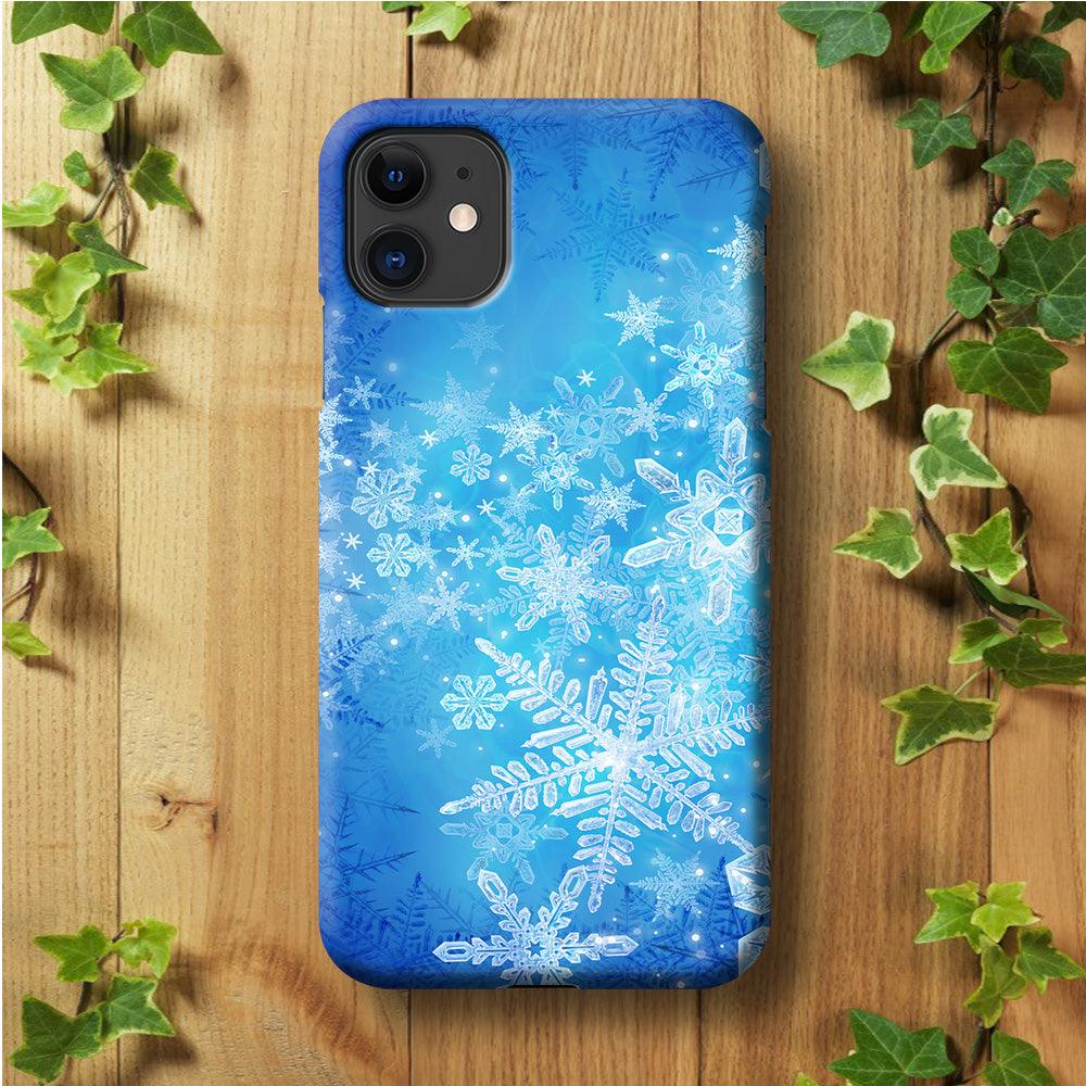 Beautifull Snow Pattern iPhone 11 Case-Plastic / Full Wrap (3D Case)-Xtracase