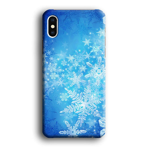 Beautifull Snow Pattern iPhone Xs Case-Plastic / Full Wrap (3D Case)-Xtracase