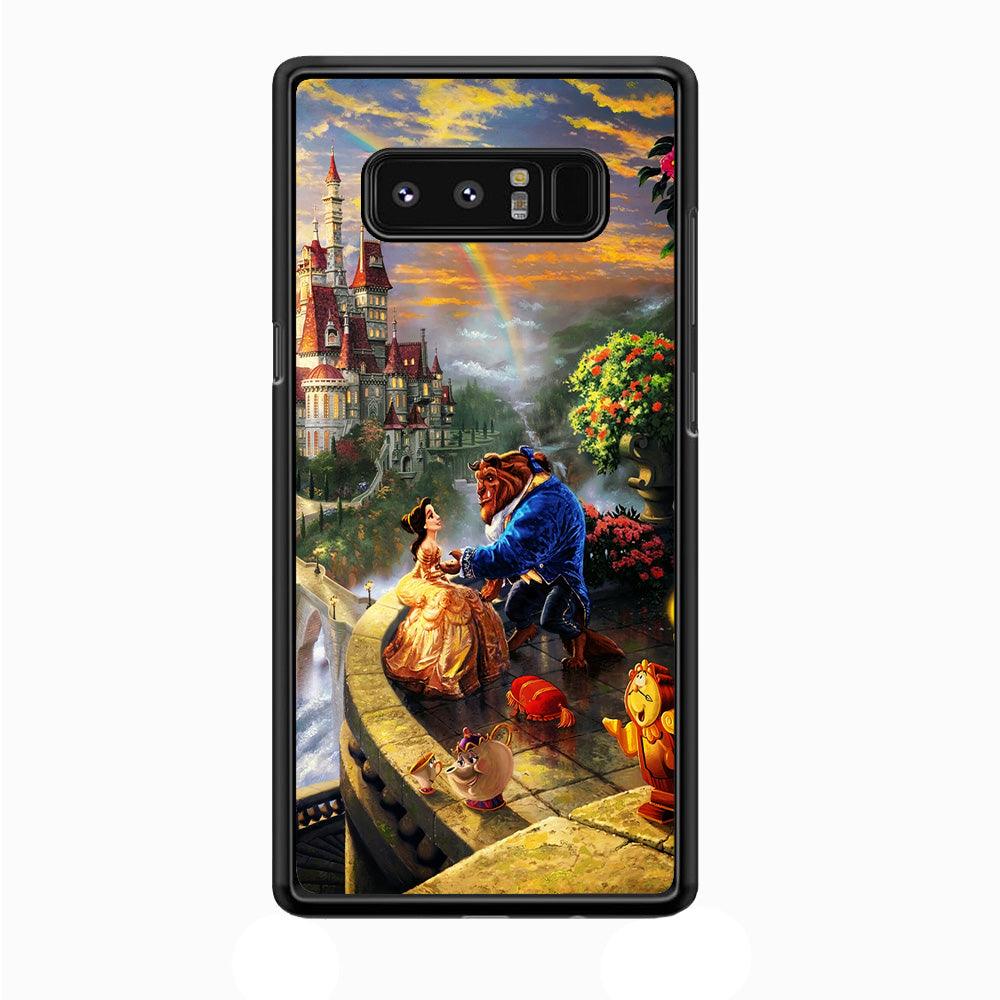 Beauty and The Beast Samsung Galaxy Note 8 Case-Rubber / White (2D Case)-Xtracase