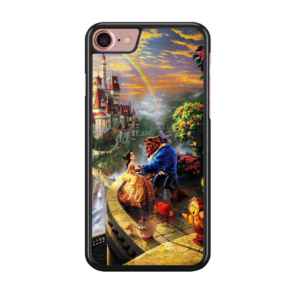 Beauty and The Beast iPhone 8 Case-Rubber / Black (2D Case)-Xtracase