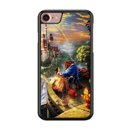 Beauty and The Beast iPhone 8 Case-Rubber / Black (2D Case)-Xtracase