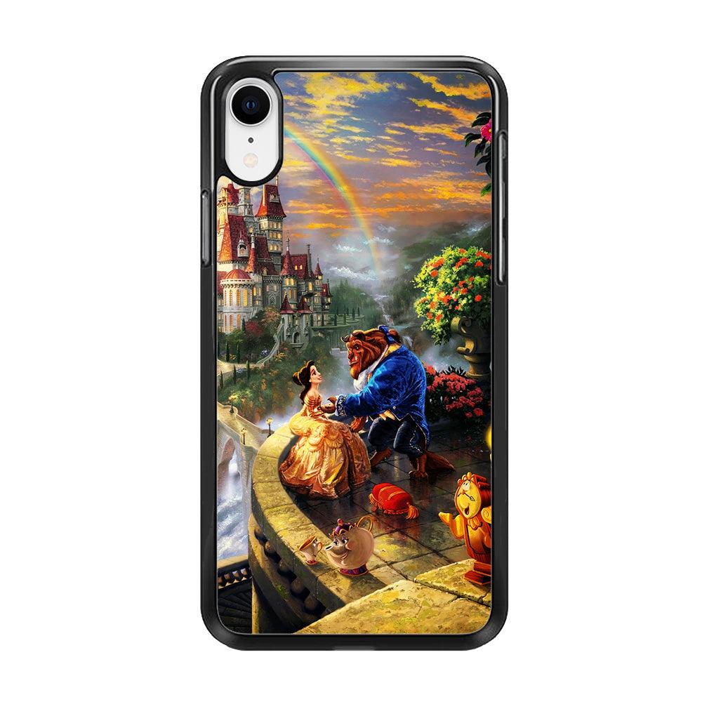 Beauty and The Beast iPhone XR Case-Rubber / Black (2D Case)-Xtracase