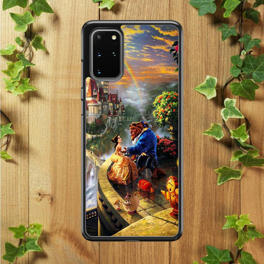Beauty and The Beast Samsung Galaxy S20 Plus Case-Rubber / White (2D Case)-Xtracase