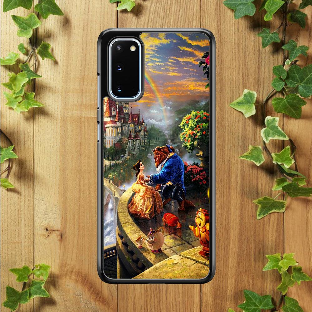 Beauty and The Beast Samsung Galaxy S20 Case-Rubber / White (2D Case)-Xtracase