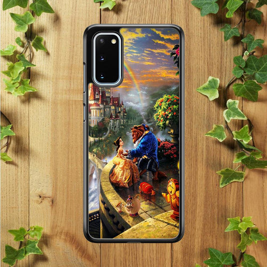 Beauty and The Beast Samsung Galaxy S20 Case-Rubber / White (2D Case)-Xtracase
