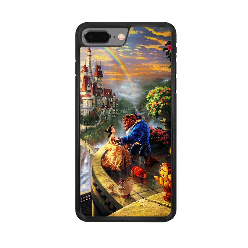 Beauty and The Beast iPhone 7 Plus Case-Rubber / Black (2D Case)-Xtracase