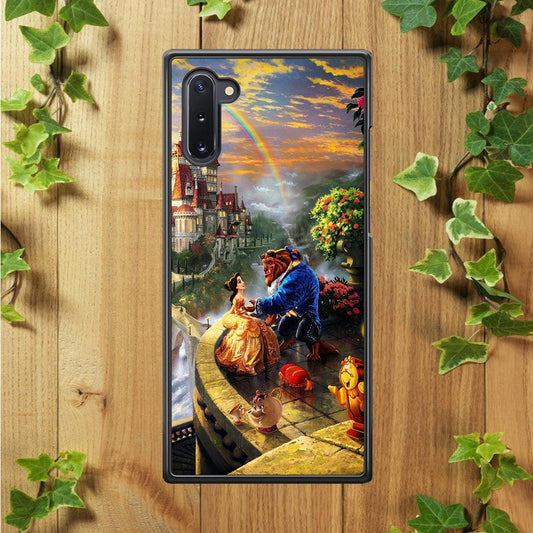 Beauty and The Beast Samsung Galaxy Note 10 Case-Rubber / White (2D Case)-Xtracase