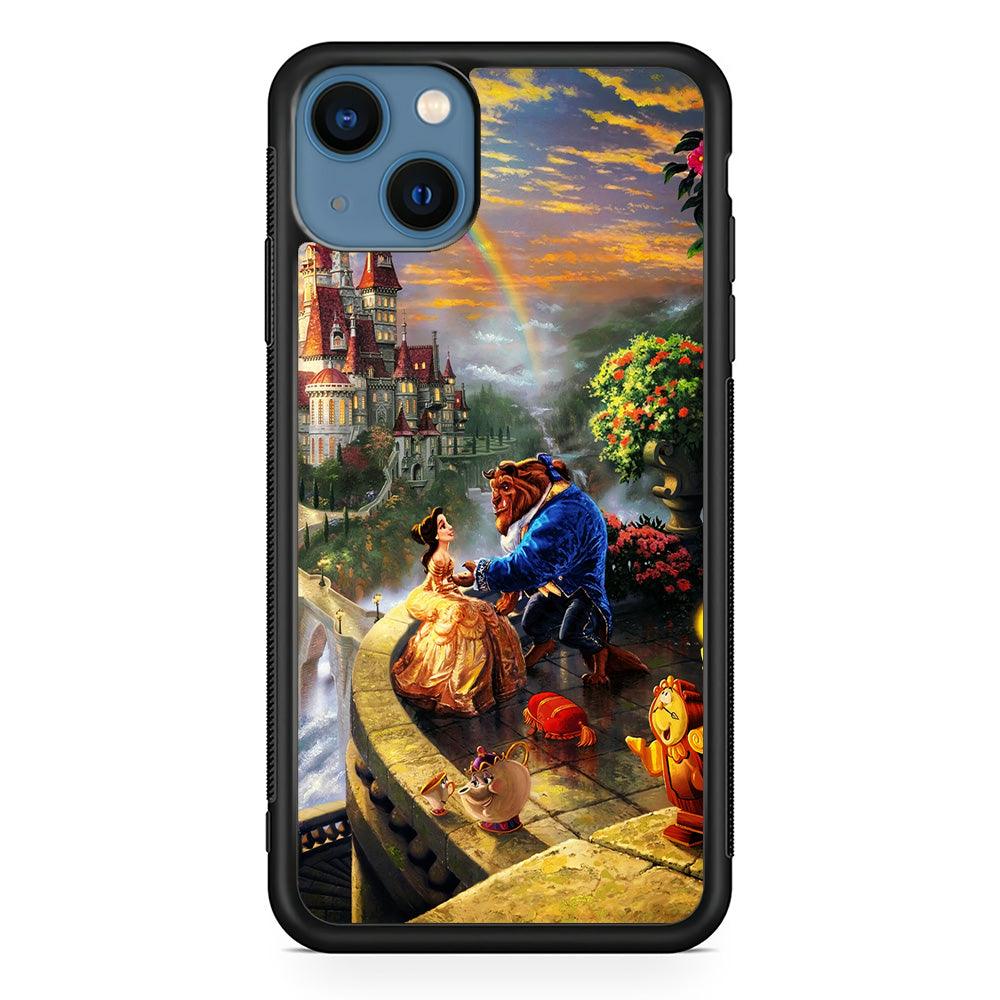 Beauty and The Beast iPhone 13 Case-Rubber / Black (2D Case)-Xtracase
