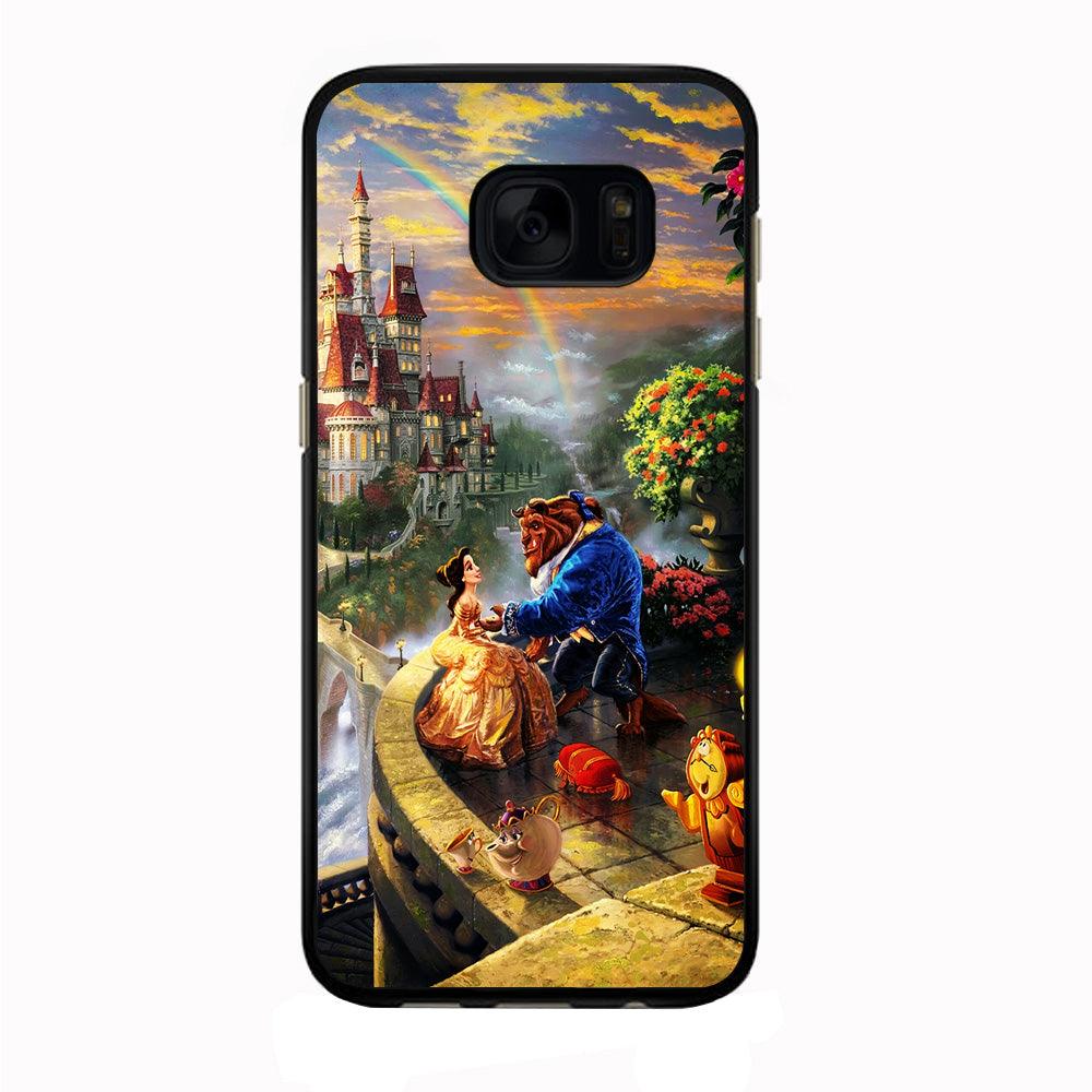 Beauty and The Beast Samsung Galaxy S7 Edge Case-Rubber / Black (2D Case)-Xtracase