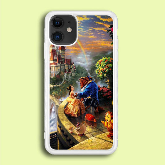 Beauty and The Beast iPhone 12 Case-Rubber / White (2D Case)-Xtracase