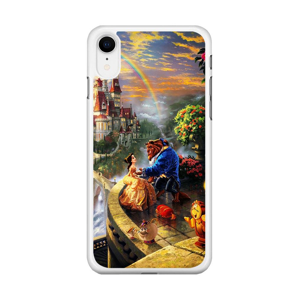 Beauty and The Beast iPhone XR Case-Rubber / White (2D Case)-Xtracase