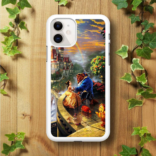 Beauty and The Beast iPhone 11 Case-Rubber / White (2D Case)-Xtracase