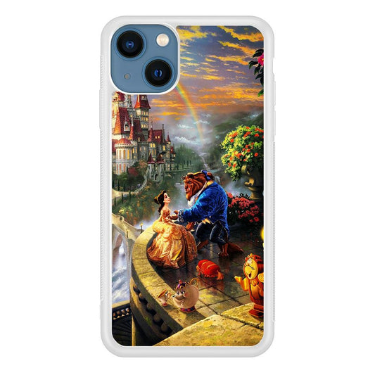 Beauty and The Beast iPhone 13 Pro Case-Rubber / White (2D Case)-Xtracase