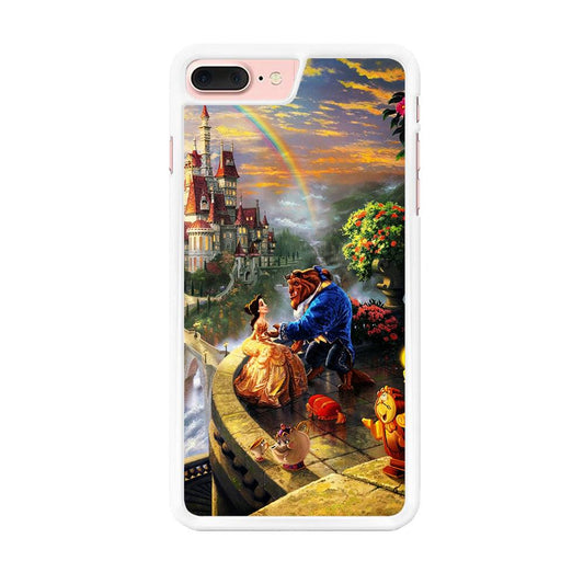 Beauty and The Beast iPhone 8 Plus Case-Rubber / White (2D Case)-Xtracase
