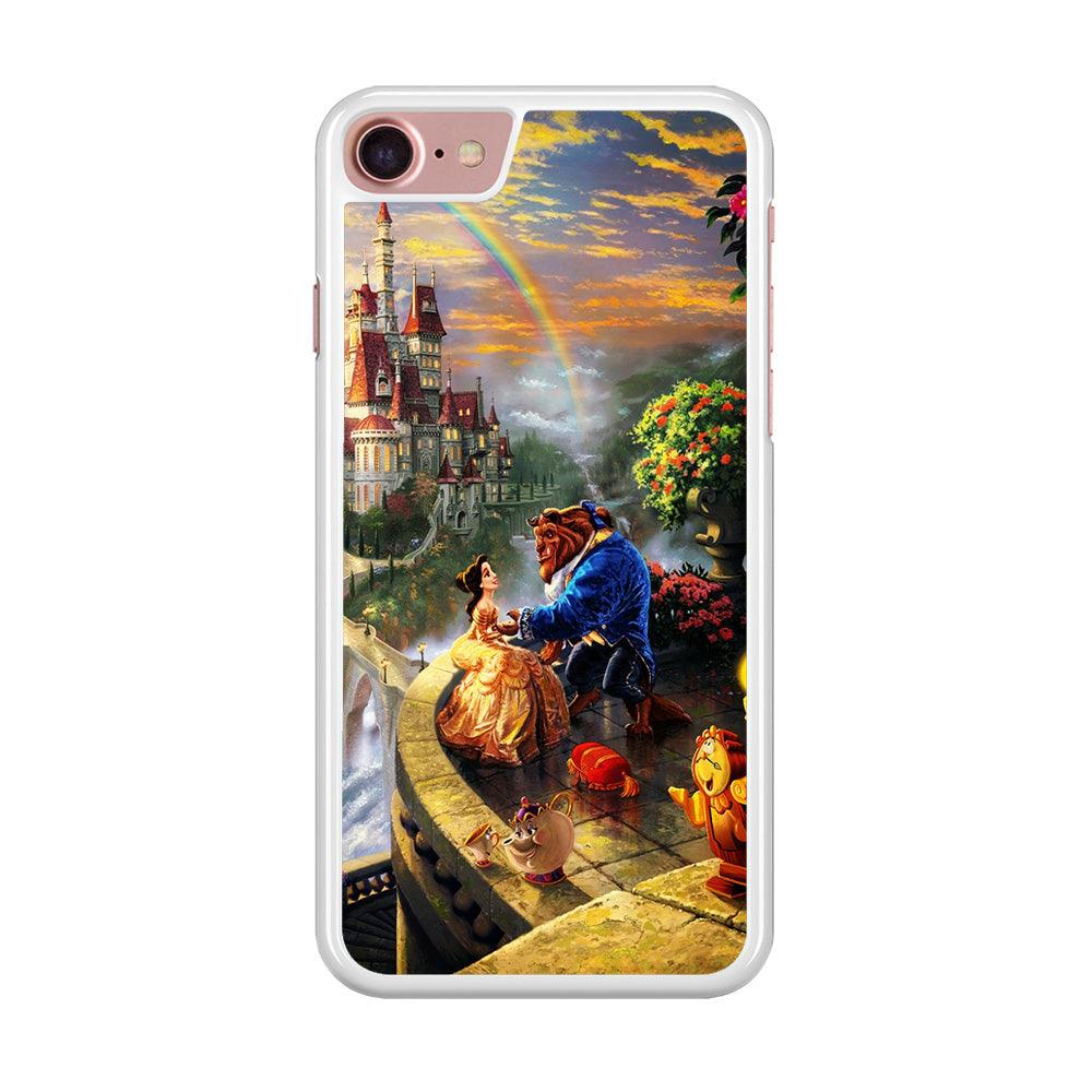 Beauty and The Beast iPhone 8 Case-Rubber / White (2D Case)-Xtracase