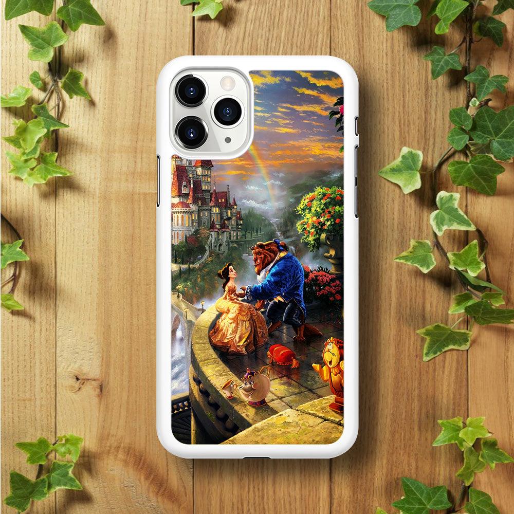 Beauty and The Beast iPhone 11 Pro Case-Rubber / White (2D Case)-Xtracase
