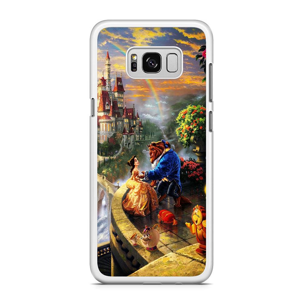Beauty and The Beast Samsung Galaxy S8 Case-Rubber / White (2D Case)-Xtracase