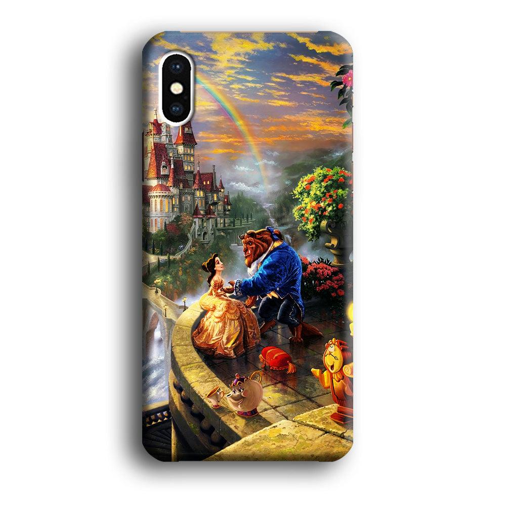 Beauty and The Beast iPhone Xs Case-Plastic / Full Wrap (3D Case)-Xtracase