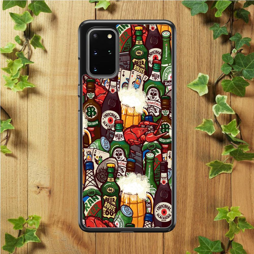 Beer Bottle Art Samsung Galaxy S20 Plus Case-Plastic / Full Wrap (3D Case)-Xtracase