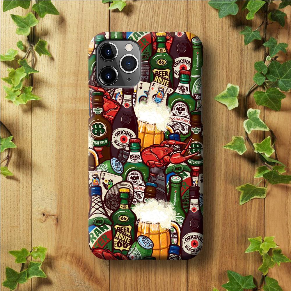 Beer Bottle Art iPhone 11 Pro Case-Plastic / Full Wrap (3D Case)-Xtracase