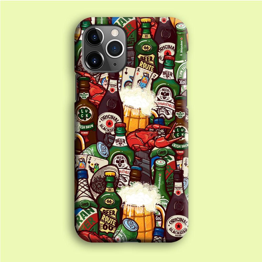 Beer Bottle Art iPhone 12 Pro Case-Plastic / Full Wrap (3D Case)-Xtracase