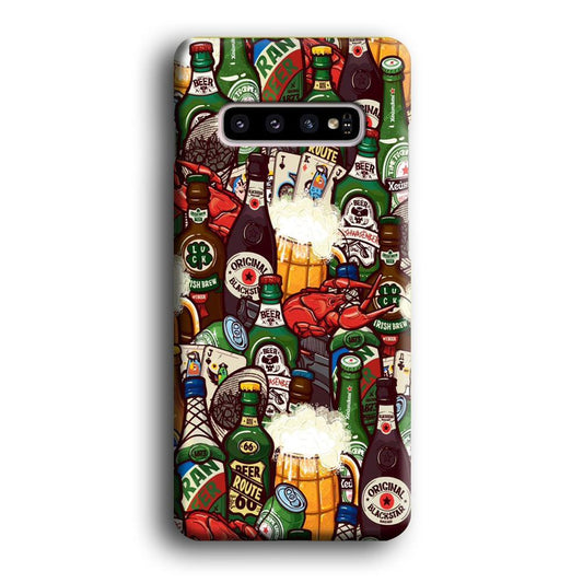 Beer Bottle Art Samsung Galaxy S10 3D Case-Xtracase