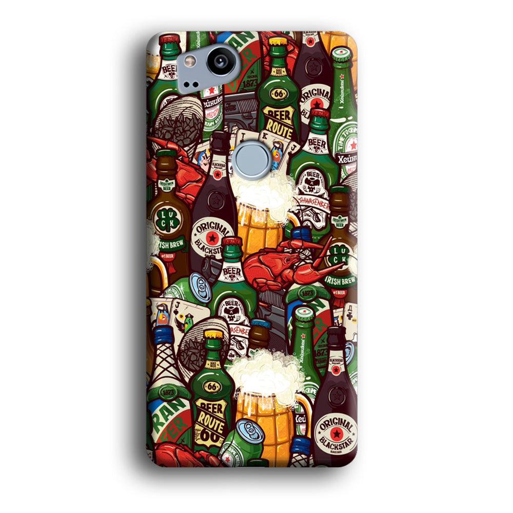Beer Bottle Art Google Pixel 2 3D Case-Xtracase
