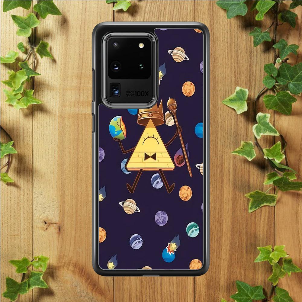 Bill Cipher and Planets Doodle Samsung Galaxy S20 Ultra Case-Plastic / Full Wrap (3D Case)-Xtracase