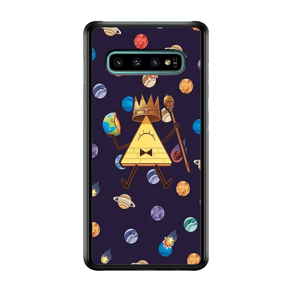 Bill Cipher and Planets Doodle Samsung Galaxy S10 Plus Case-Plastic / Full Wrap (3D Case)-Xtracase