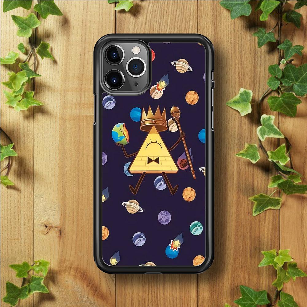 Bill Cipher and Planets Doodle iPhone 11 Pro Max Case-Rubber / Black (2D Case)-Xtracase