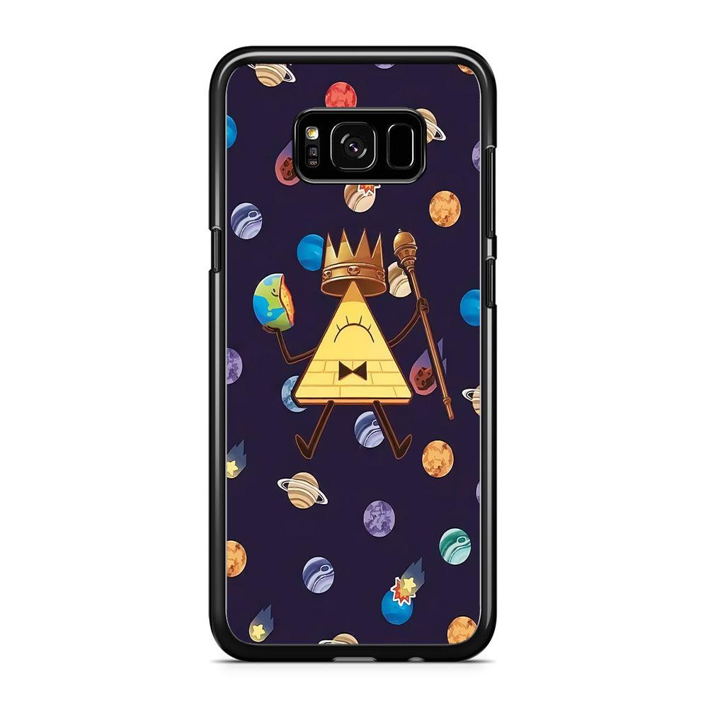 Bill Cipher and Planets Doodle Samsung Galaxy S8 Case-Rubber / Black (2D Case)-Xtracase
