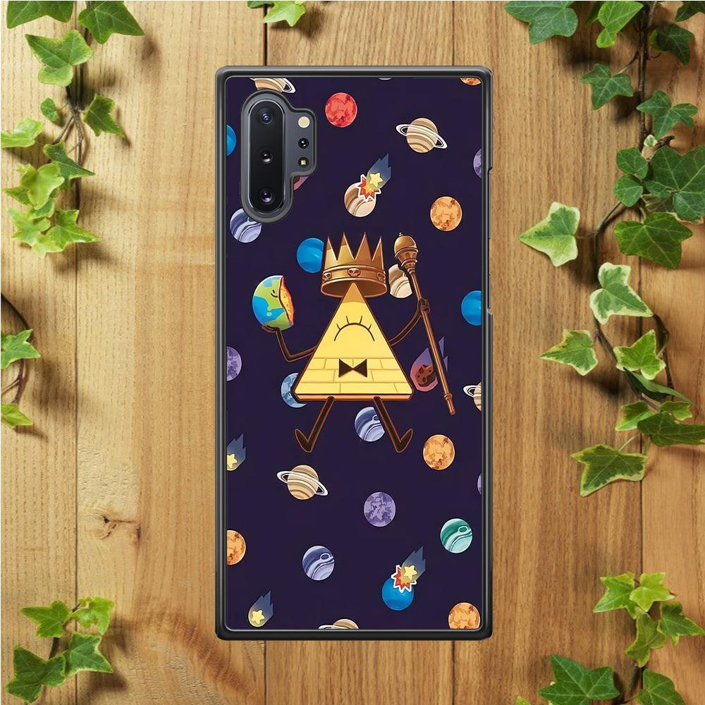Bill Cipher and Planets Doodle Samsung Galaxy Note 10 Plus Case-Rubber / White (2D Case)-Xtracase
