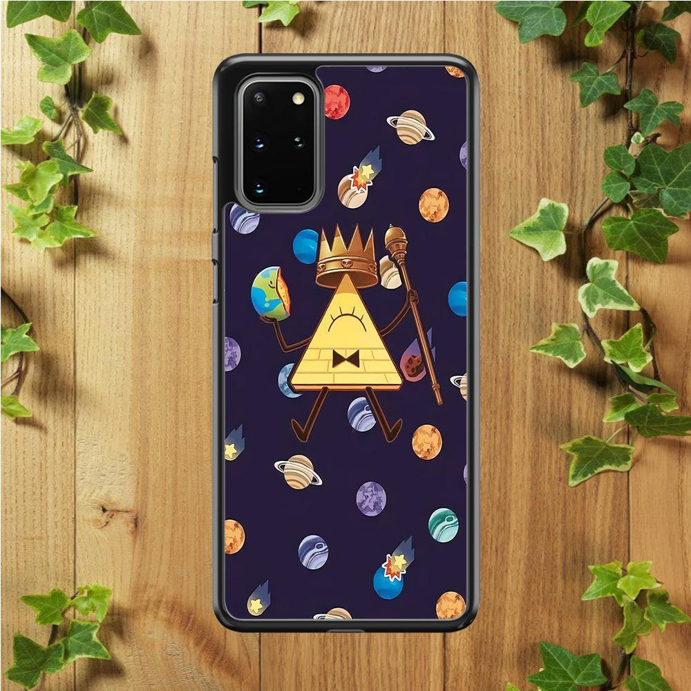 Bill Cipher and Planets Doodle Samsung Galaxy S20 Plus Case-Rubber / Black (2D Case)-Xtracase